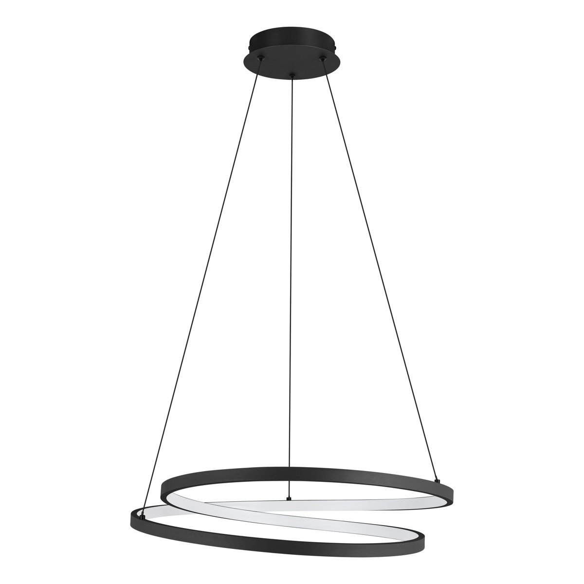 Eglo Світильник підвіс/1 37W LED чорний/білий "Рутел"