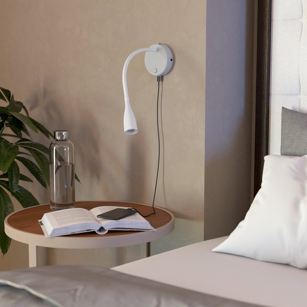 Eglo Бра/1 3,8W LED білий з USB входом "Олівандіно 1"