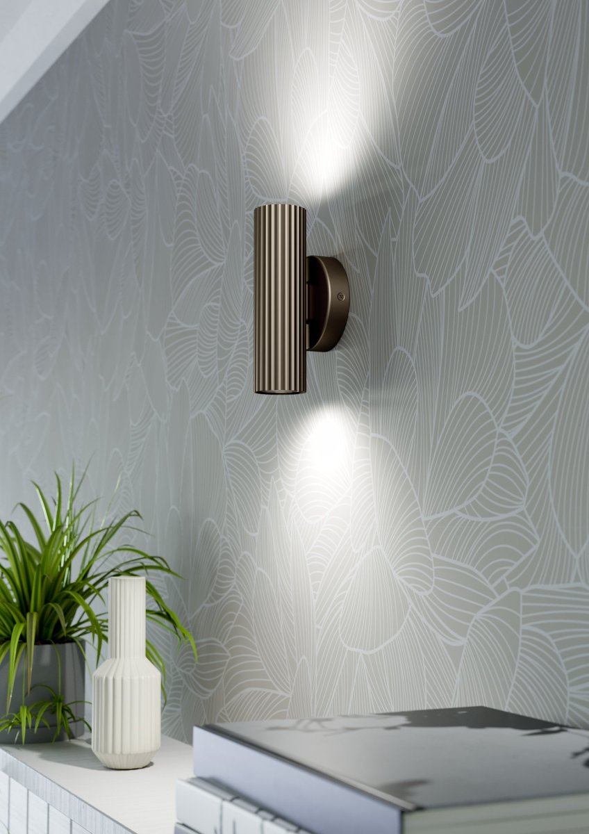 EGLO Бра/2 5W GU10 LED бронзовий мат."Портілло"
