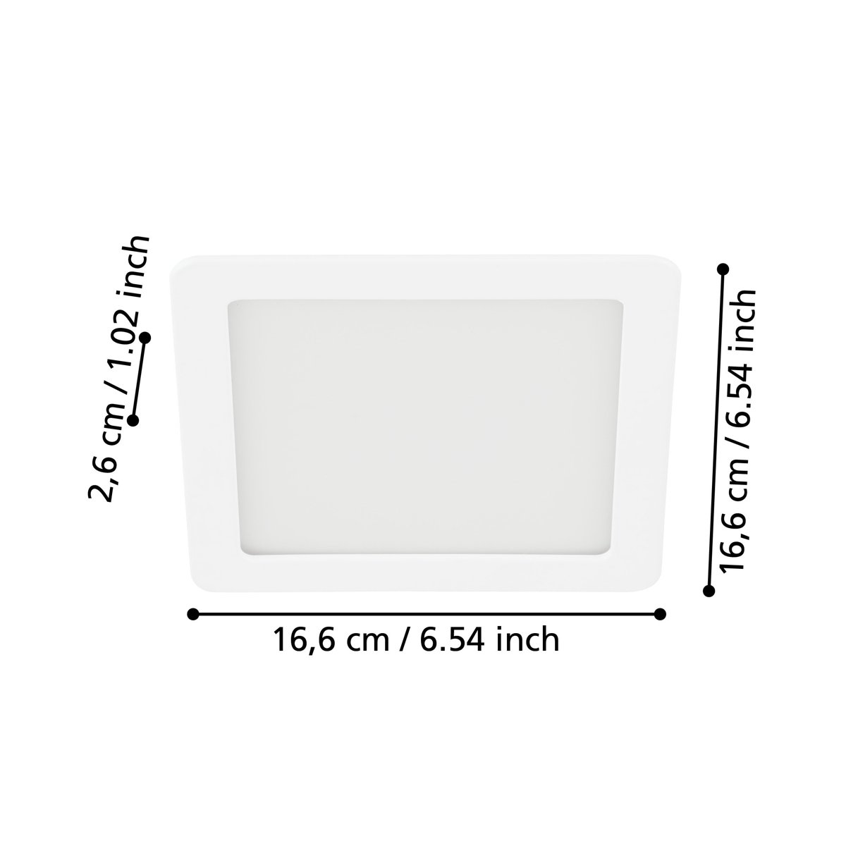 Eglo Світильник вбудований/1 10,5W LED білий 3000К "Фуева 5"