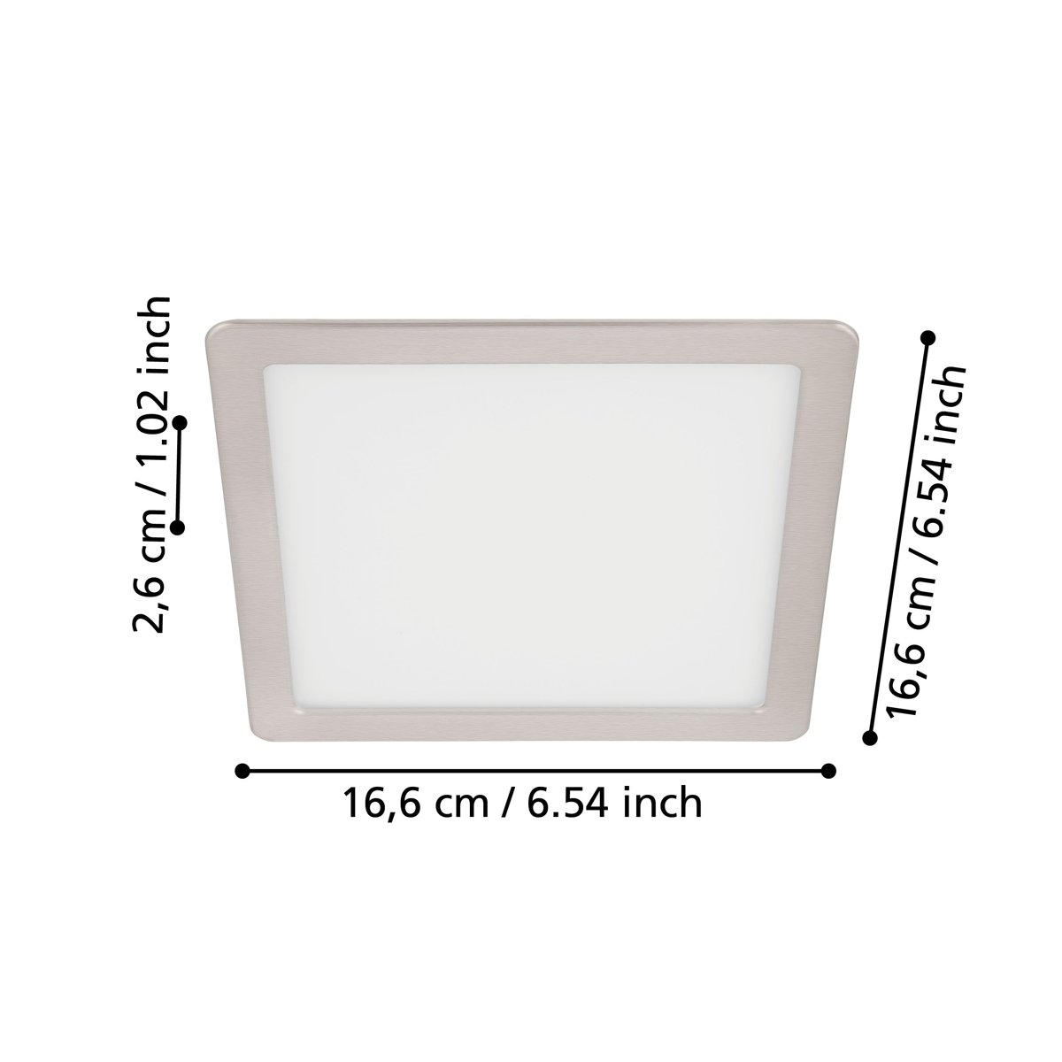 Eglo Світильник вбудований/1 10,5W LED нікель 3000К "Фуева 5"
