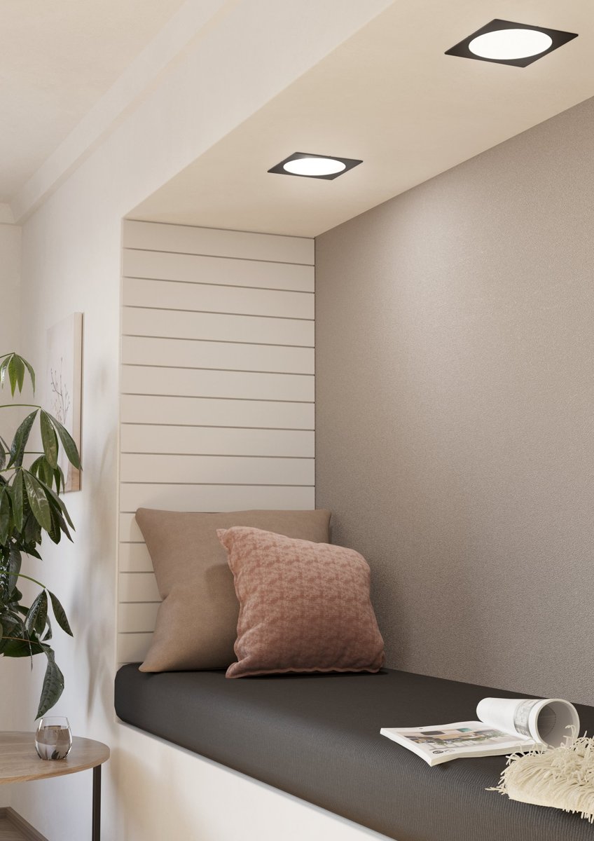 Eglo Світильник вбудований/1 10,5W LED чорний 4000К "Фуева 5"