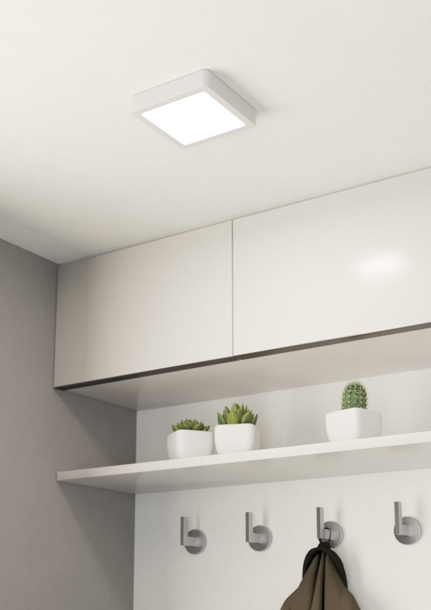 EGLO Світильник стельовий/1 10,5W LED білий 4000К 160х160мм "Фуева 5"