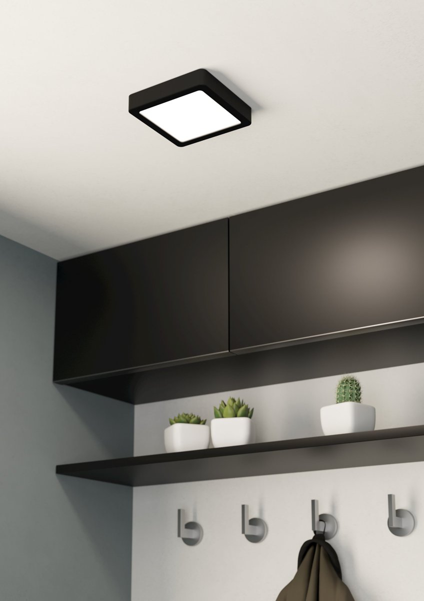 EGLO Світильник стельовий/1 16,5W LED 160x160 чорний 4000К "Фуева 5"