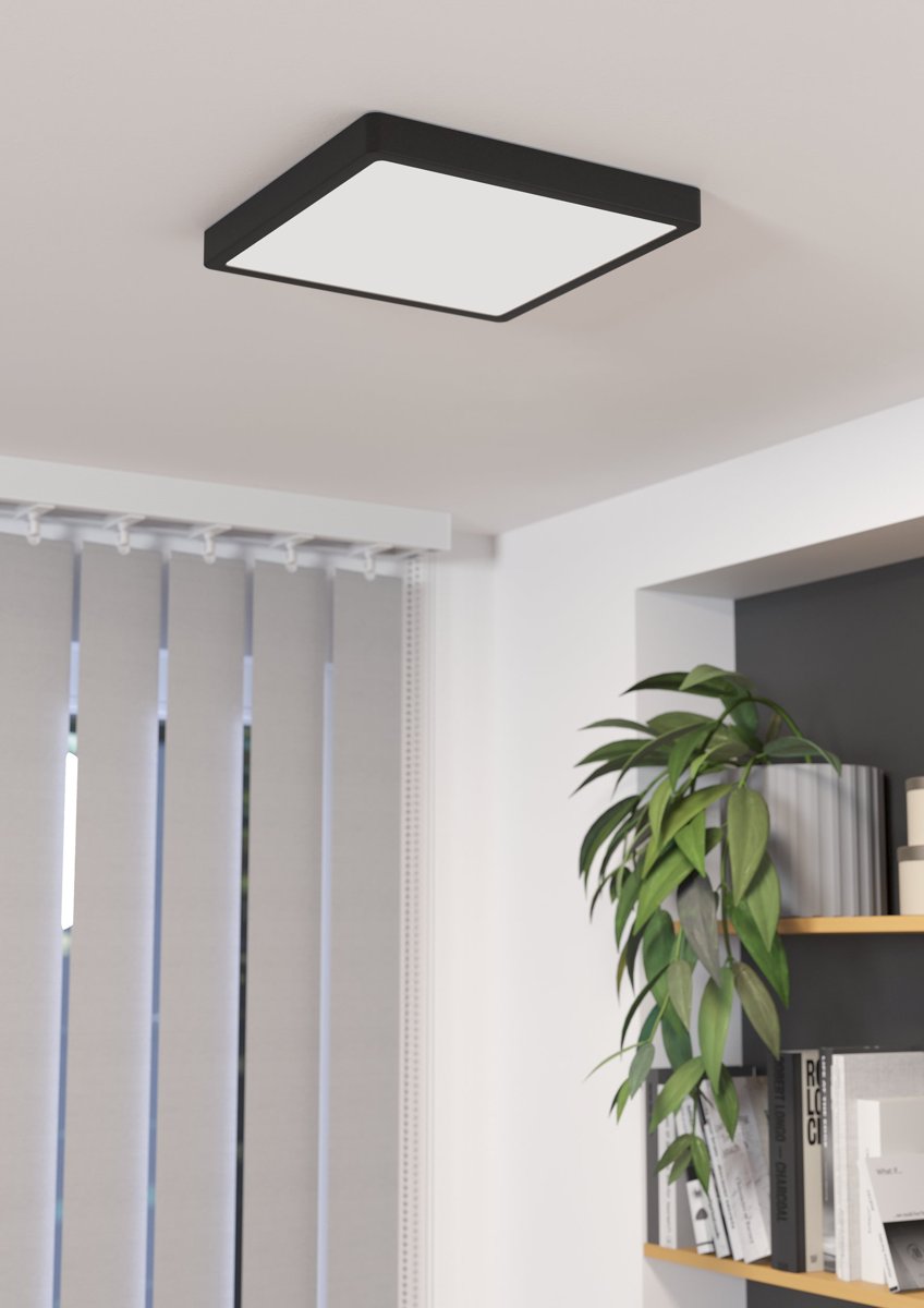 Eglo Світильник стельовий/1 20W LED 285х285мм чорний 3000К "Фуева 5"