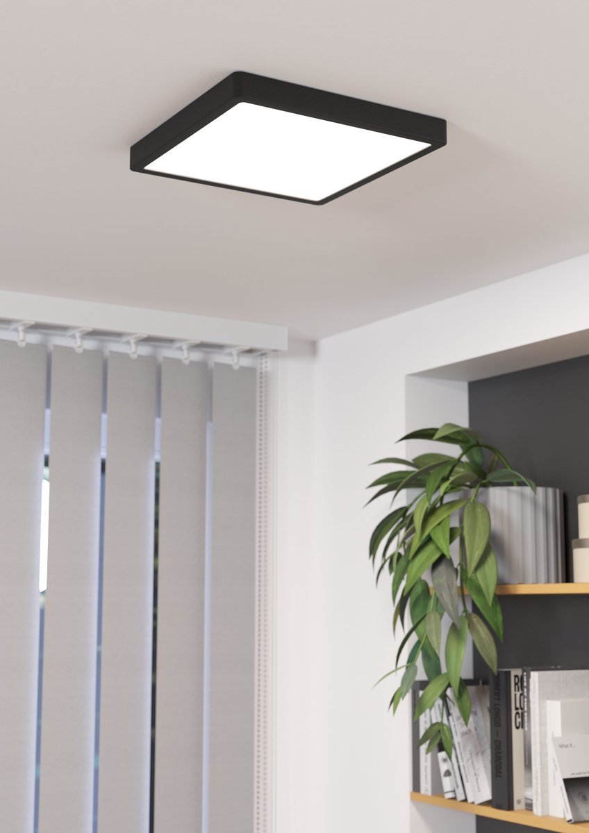 EGLO Світильник стельовий/1 20W LED 285х285мм чорний 3000К "Фуева 5"