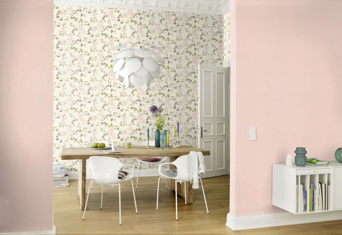 Шпалери Rasch Peonies 582215 в інтер'єрі
